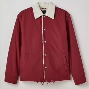 Urban Outfitters Standard Cloth Red Jacket with Sherpa Collar